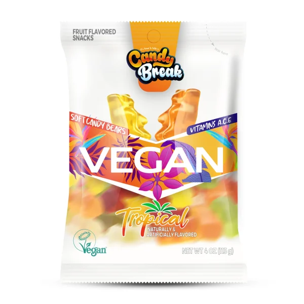Candy Break Tropical Flavored Vegan Soft Candy 113g