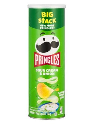 Pringles Sour Cream & Onion Potato Chips 165g Big Stack