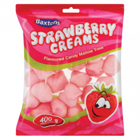 Baxtons Strawberry Creams 400g
