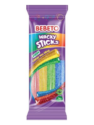 Bebeto Wacky Sticks Fizzy Crazy Mix 180g