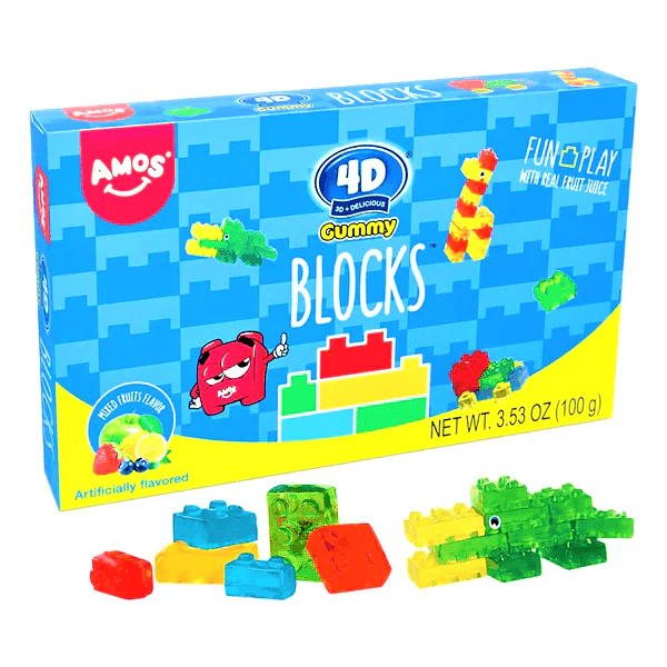 Amos 4D Gummy Blocks - 85g