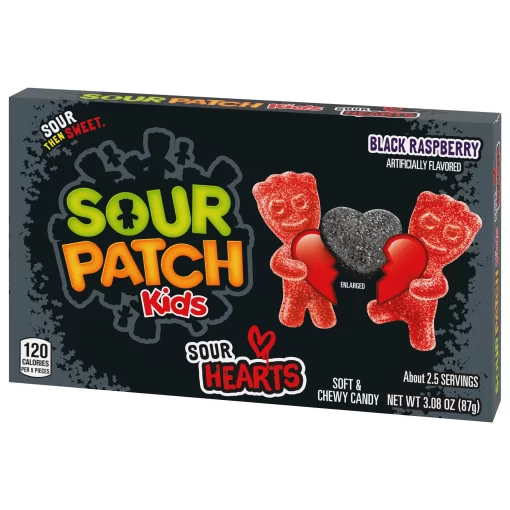 Sour Patch Kids Sour Hearts Black Raspberry 87g | Tasko Sweets