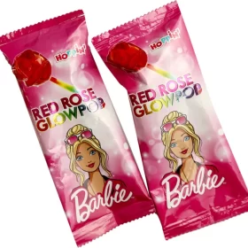 Hoppin' Red Rose Glowpop Lollipop Barbie Lollipop 13g