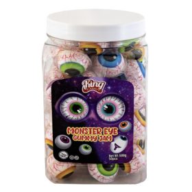 King Candy Monster Eye Gummy Jam Tub 50 Piece