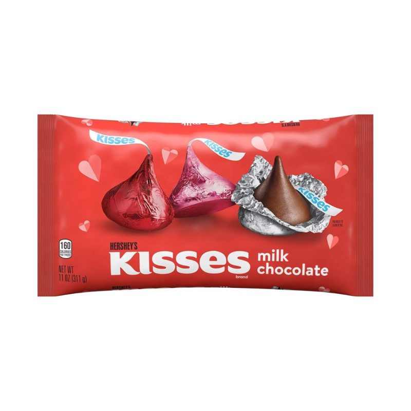 Hershey’s Kisses Candy Milk Chocolate Bag, 286g (Red) – Tasko Sweets