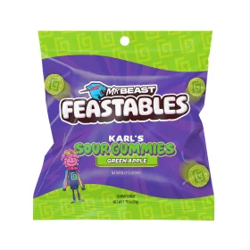 Feastables Karl Gummy Candy Sour Green Apple 50g