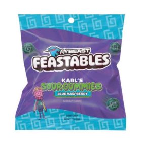 Feastables Karl Gummy Candy Sour Blue Raspberry 50g