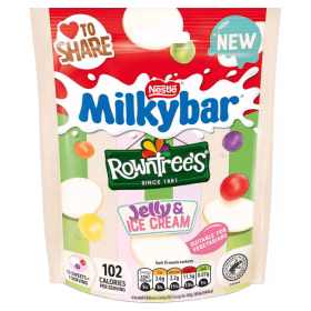 Milkybar Rowntree's Jelly & Ice Cream Share Bag 95g