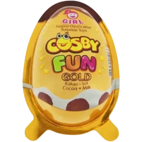 Cosby Fun Gold Chocolate Egg with Surprise Toy for Girls 20g
