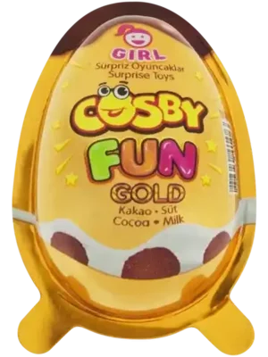Cosby Fun Gold Chocolate Egg with Surprise Toy for Girls 20g