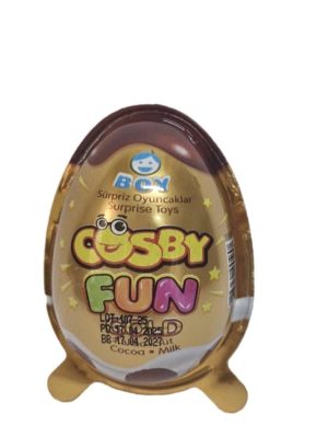 Cosby Fun Gold Chocolate Egg with Surprise Toy for Boys 20g