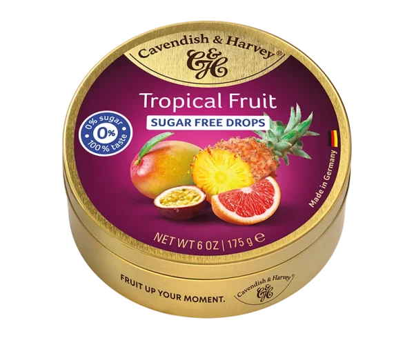 Cavendish & Harvey Sugar Free Tropical Fruit Drops 175g