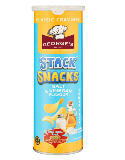 George's Stack Snacks 100g - Salt & Vinegar