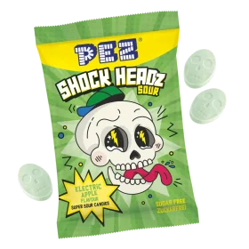 PEZ Shock Headz Green Apple 25g